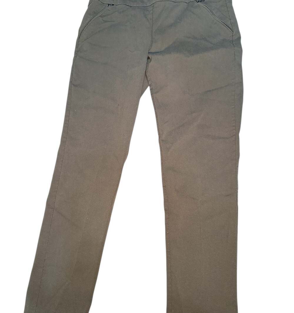 Gibson + Latimer Women’s Brown Pull-On Pants Size M USA Made Straight Leg